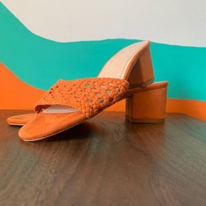 Misguided orange sandal, size 5, never worn